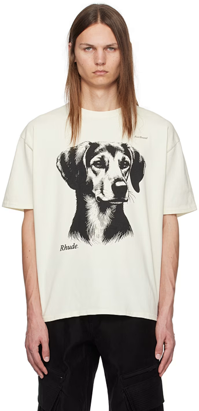 Rhude 'Fox Hound' Doggy Graphic T-Shirt