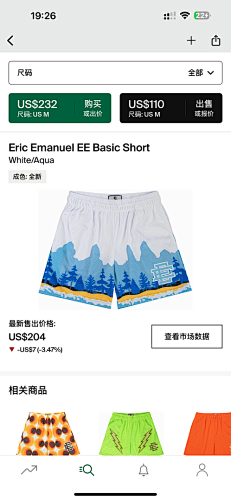 Eric Emanuel EE Basic Short White Agua