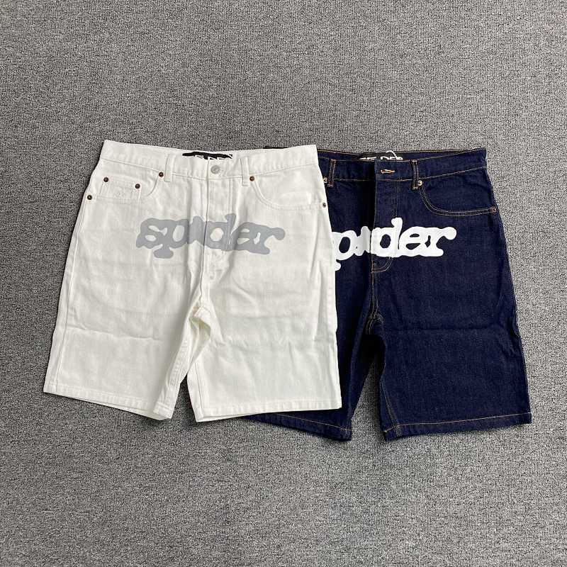 Sp5der Denim Shorts