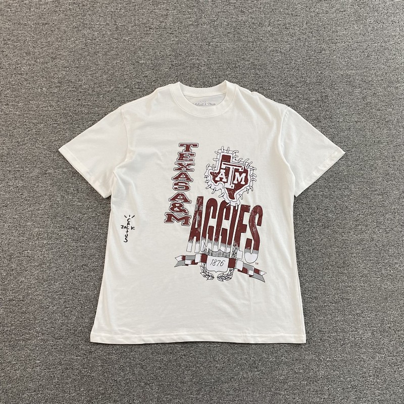 Travis Scott Cactus Jack X Mitchell X Ness T-shirt