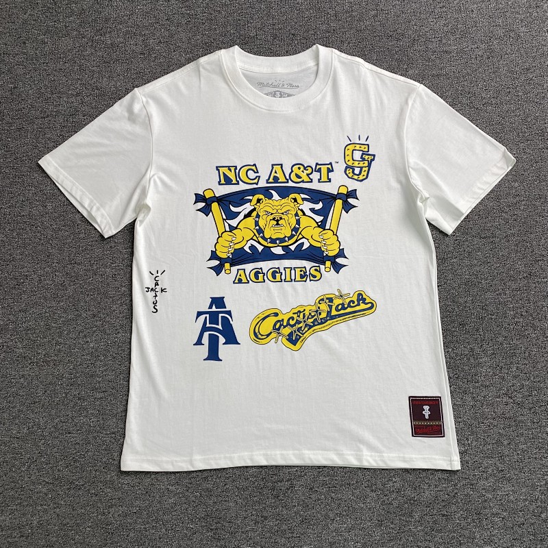 Travis Scott Cactus Jack X Mitchell X Ness T-shirt
