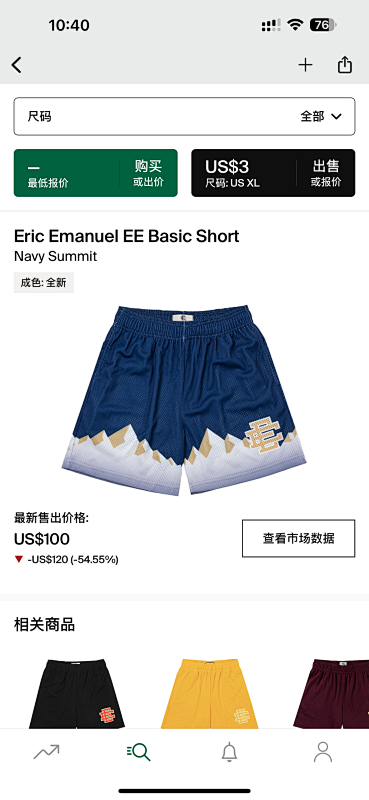 Eric Emanuel EE Basic Short Navy Summit