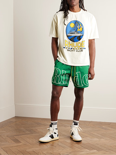 Rhude Yacht Club Logo-Print Cotton-Jersey T-Shirt