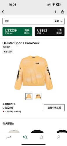 Hellstar Sports Crewneck Yellow