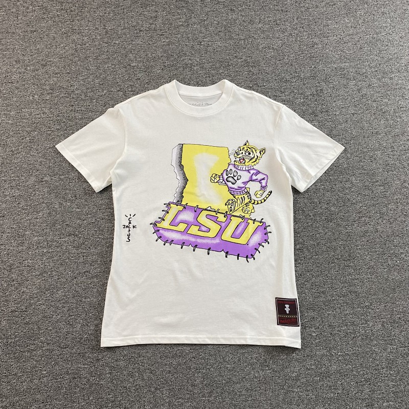 Travis Scott Cactus Jack X Mitchell X Ness T-shirt
