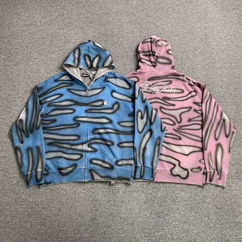 Hellstar Studios Classic Logo Airbrush Zip-Up Hoodie