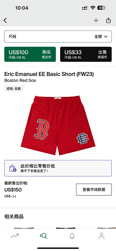 Eric Emanuel EE Basic Short Boston Red Sox