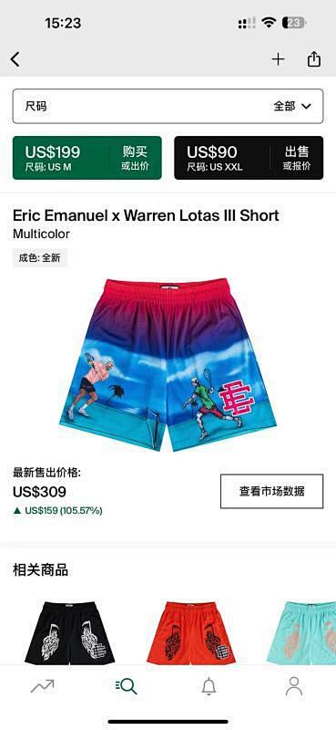 Eric Emanuel X Warren Lotas Lll Short Multicolor