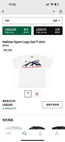 Hellstar Sport Logo Gel T-shirtWhite