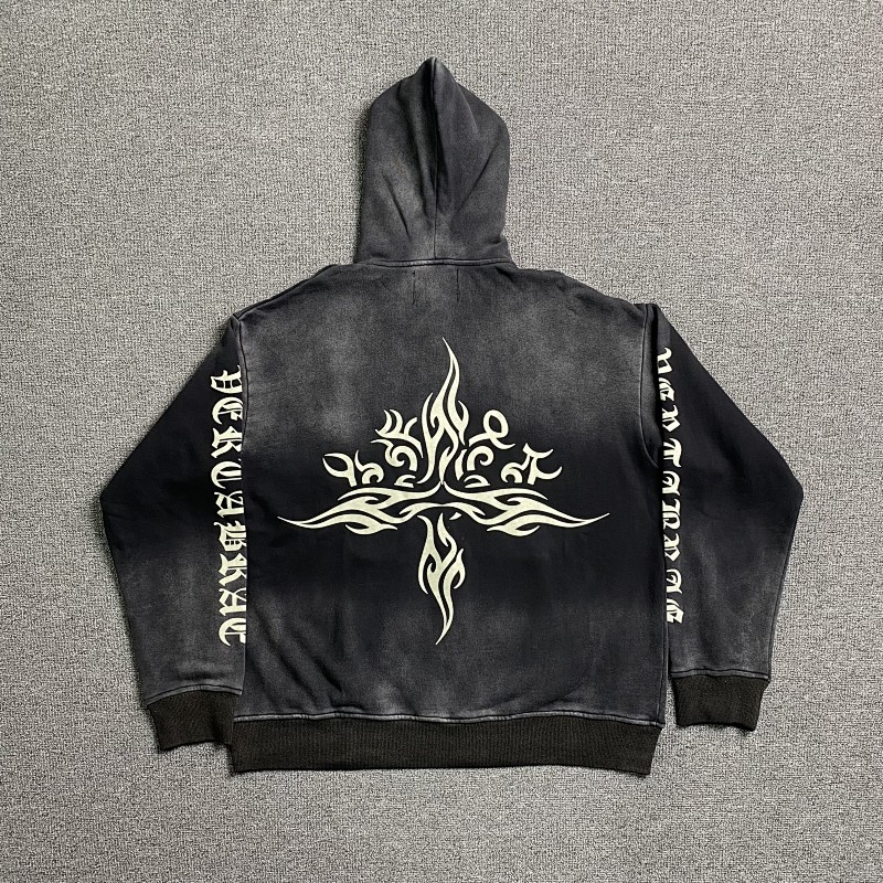 Vertabrae Tattoo Zip Up Hoodie