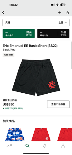 Eric Emanuel EE Basic Short Black Red
