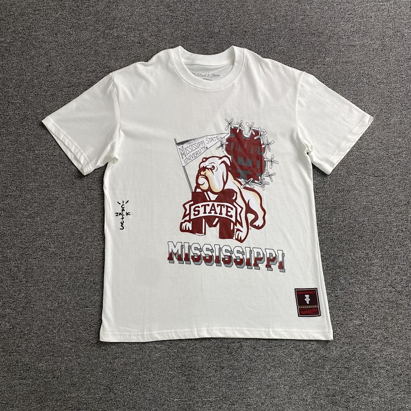Travis Scott Cactus Jack X Mitchell X Ness T-shirt