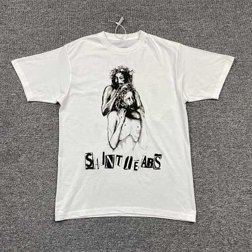 Saint Michael Denim Tears Dbl Jesus T-shirt