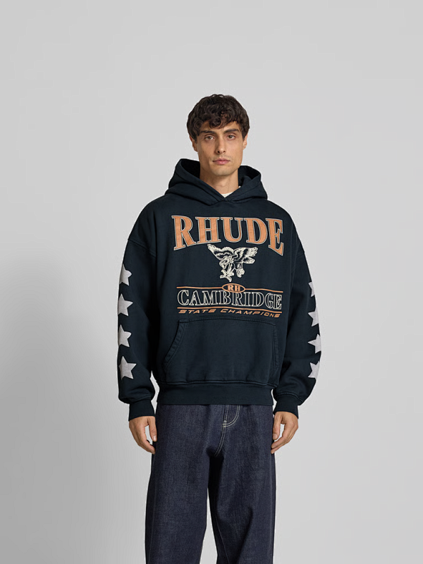 Rhude Cambridge State Champs Vintage Boxy Hoodie
