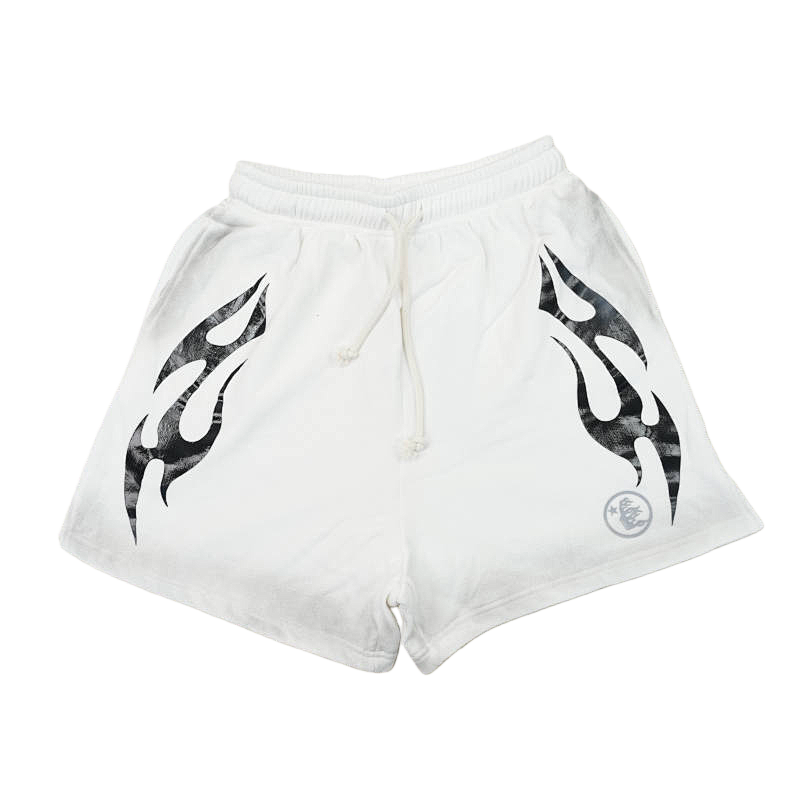 Hellstar Flame Shorts White