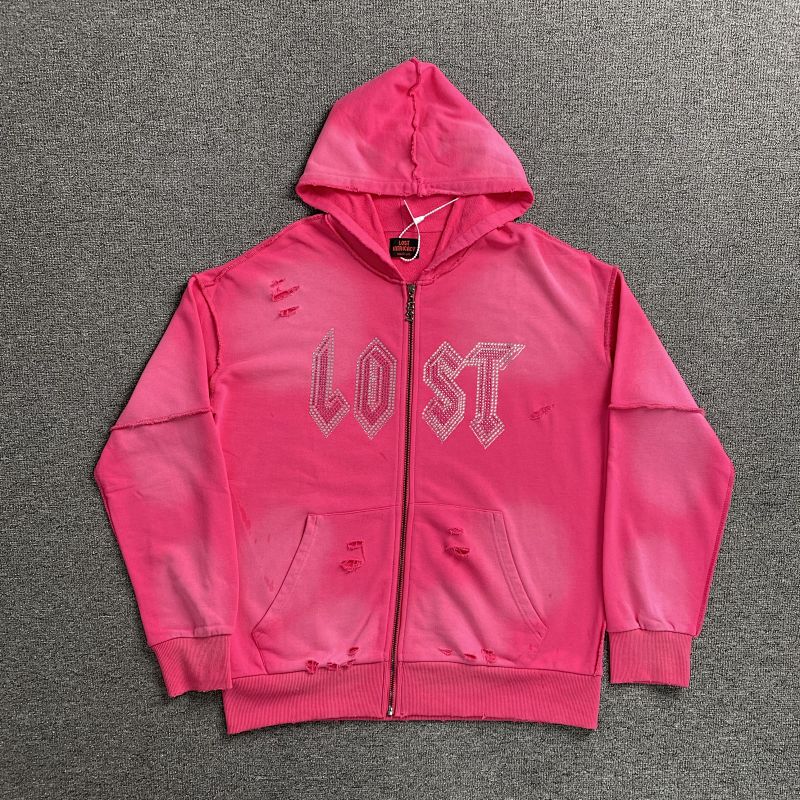 Lost Intricacy Lavender Zip Up Hoodie