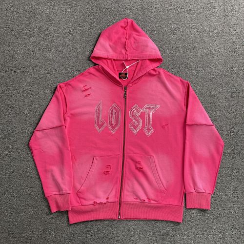 Lost Intricacy Lavender Zip Up Hoodie