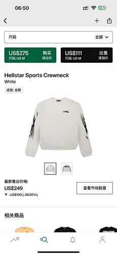 Hellstar Sports CrewneckWhite
