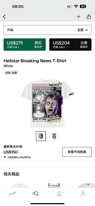 Hellstar Breaking News T-Shirt White