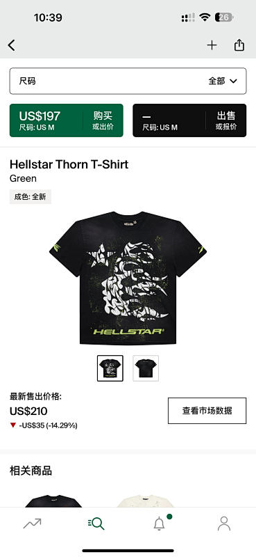 Hellstar Thorn T-Shirt Green