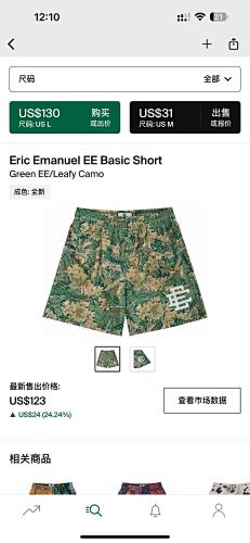 Eric Emanuel EE Basic ShortGreen EE Leafy Camo