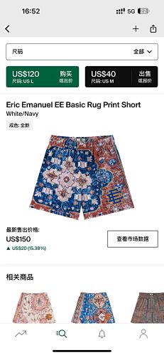 Eric Emanuel EE Basic Rug Print Short White Navy