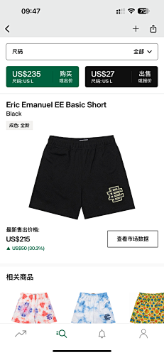 Eric Emanuel EE Thermal Short Black