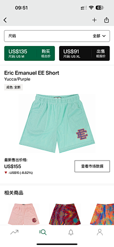 Eric Emanuel EE Short Yucca Purple