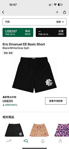 Eric Emanuel EE Basic Short Black White Gray Split
