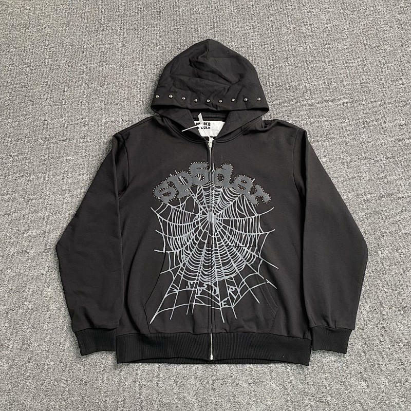 Sp5der Zip Up Hoodie