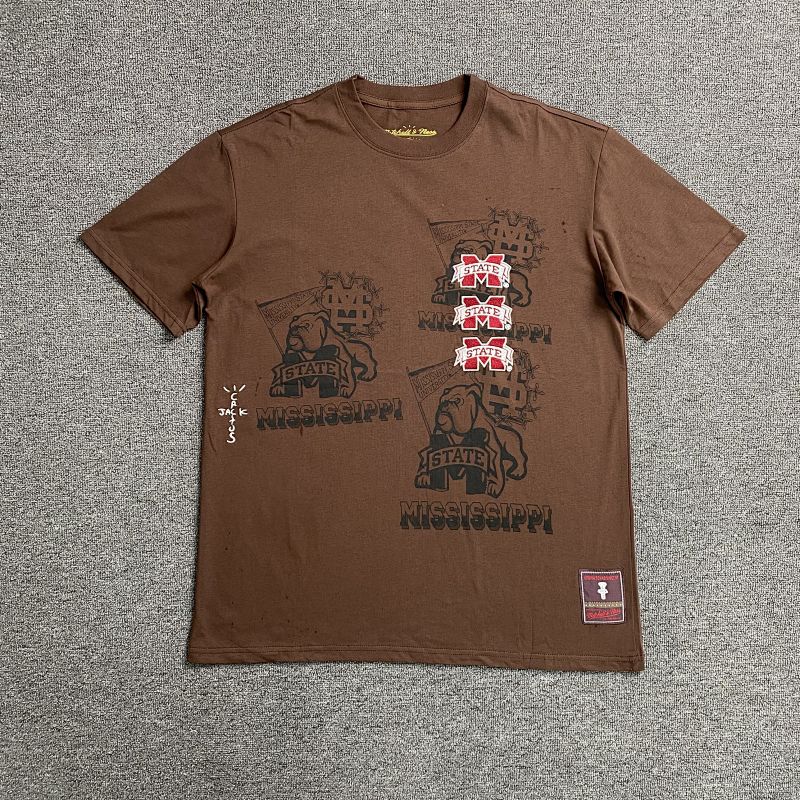 Travis Scott Cactus Jack X Mitchell X Ness T-shirt