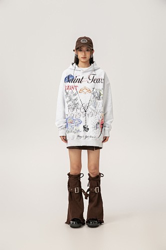 Saint Michael Denim Tears Hoodie