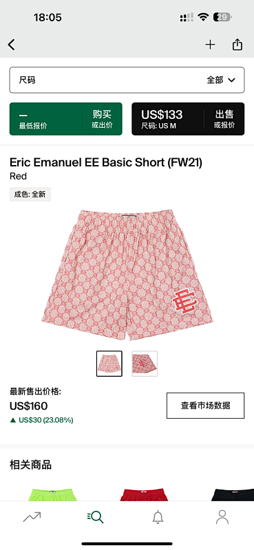 Eric Emanuel EE Basic Short Red