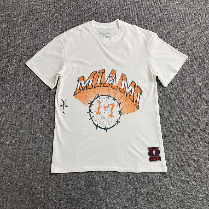 Travis Scott Cactus Jack X Mitchell X Ness T-shirt