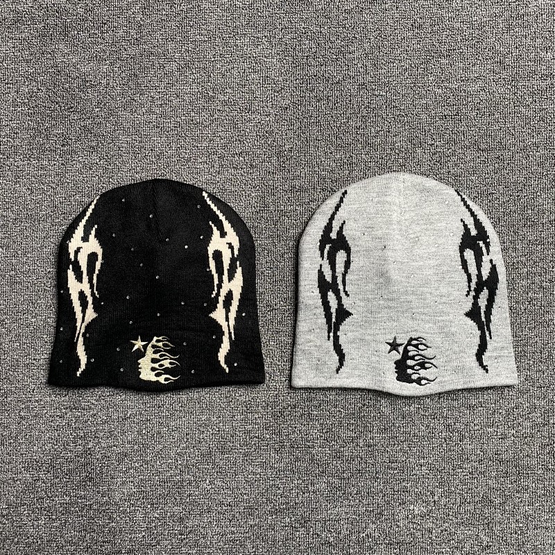 Hellstar Studios Logo Sports Flame Beanie
