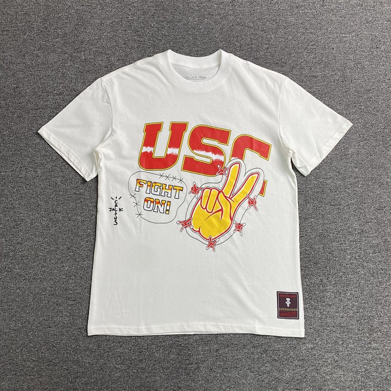 Travis Scott Cactus Jack X Mitchell X Ness T-shirt