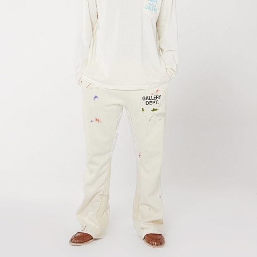 Gallery Dept. GD Logo Painted Flare Sweat Pant White