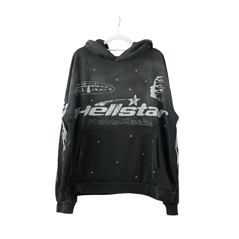 Hellstar Racer Hoodie Sweatshirt Vintage Black