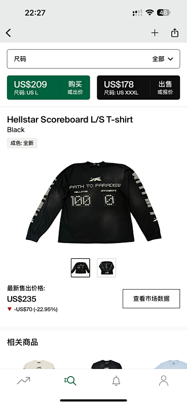 Hellstar Scoreboard L S T-shirtBlack