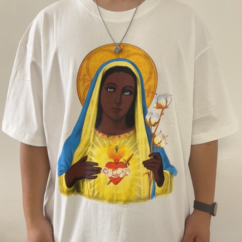 Denim Tears 22ss Black Madonna T-shirt