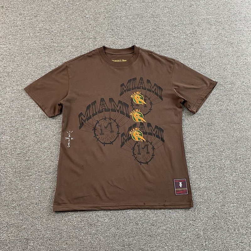 Travis Scott Cactus Jack X Mitchell X Ness T-shirt