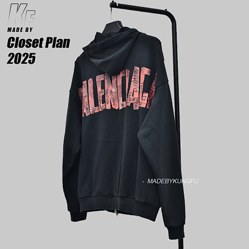 Balenciaga Blcg Type Zip Hoodie