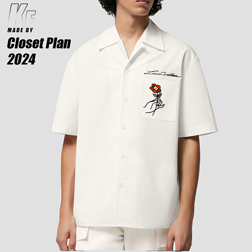 Flower Cuban Collar Shirt
