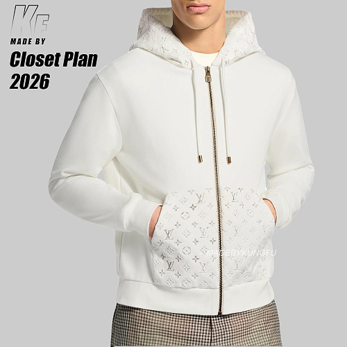 Embossed Ink Zip Hoodie