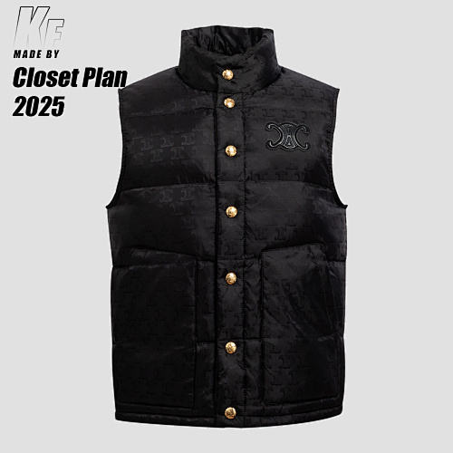 CE Dark Print Down Vest