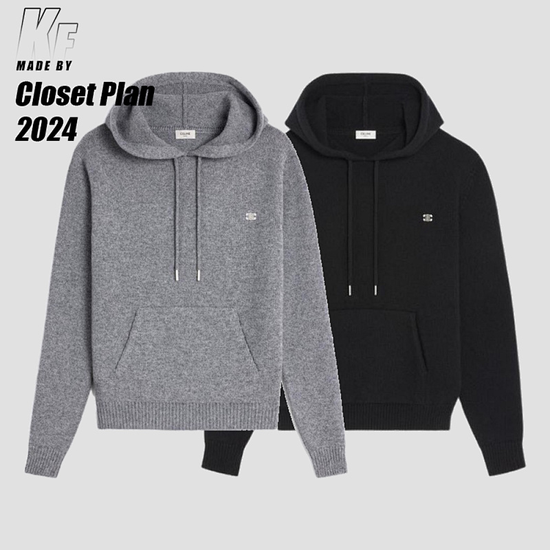 Ce Wool And Cashmere Blend Knit Hoodie