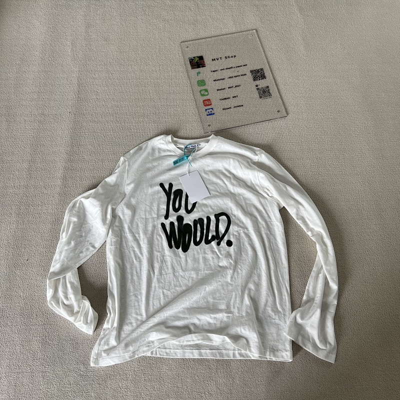 Acne Long Sleeve Shirt In White
