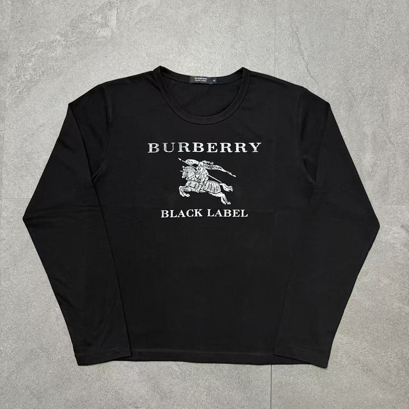 Vintage Burberry Ekd Black Long Sleeve Tee