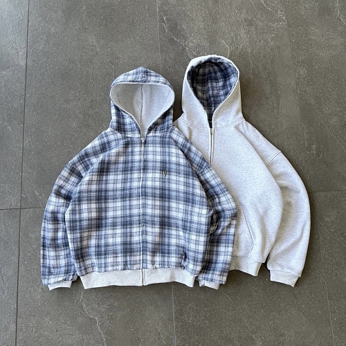 Vrk Reversible Plaid Zip-Hoodie V2