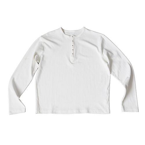Solva Morse Long Sleeve Henley Shirt - White